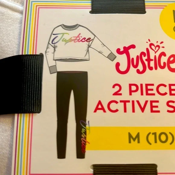 2- Girls 2 piece active set size small 7/8 and medium 10 - Picture 3 of 4